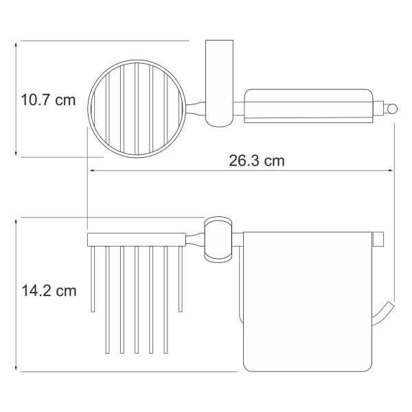 Держатель туалетной бумаги и освежителя WasserKRAFT Berkel K-6859