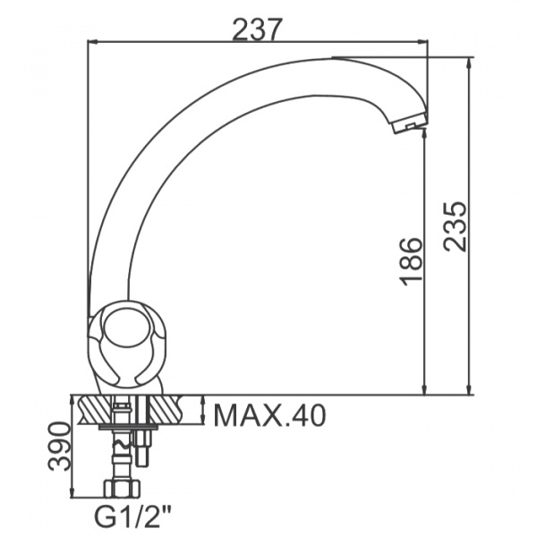 Смеситель для мойки Ledeme H26 L4226