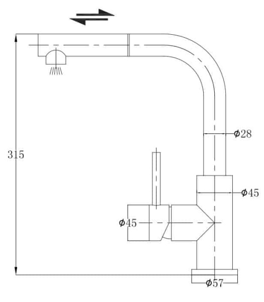 Смеситель для кухни OMNIRES Albany AB1455IN