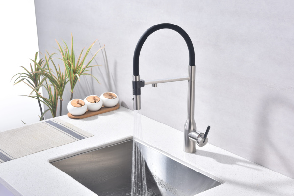 Смеситель для кухни Paulmark MAGNETO ONE Ma213188-BS, брашированная сталь