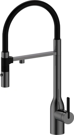 Смеситель для кухни Paulmark MAGNETO ONE Ma213188-GM, вороненая сталь