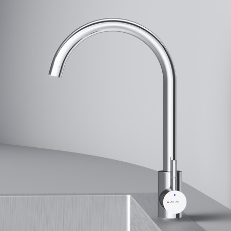 F85B07100 X-Joy S, Смеситель для кухни AM.PM с С-изливом, хром