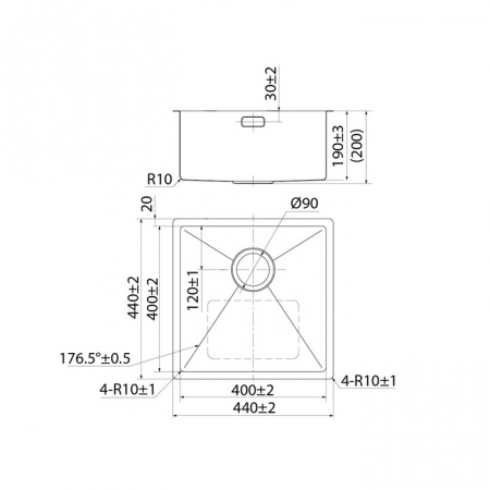 Кухонная мойка IDDIS Edifice EDI44S0i77