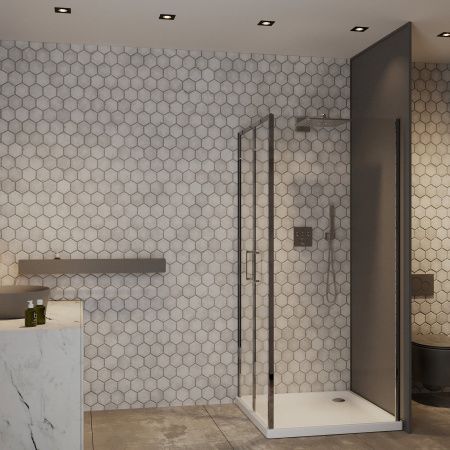 Душевой уголок Roxen Lima 55070-90 (90х90) стекла прозрачные/профиль хром