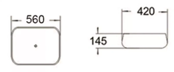 Раковина SantiLine SL-1045 56х42 белая