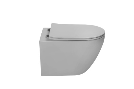 Унитаз подвесной Vincea Globo VT1-14TMG Tornado, цвет серый матовый, ультратонкое soft-close сиденье