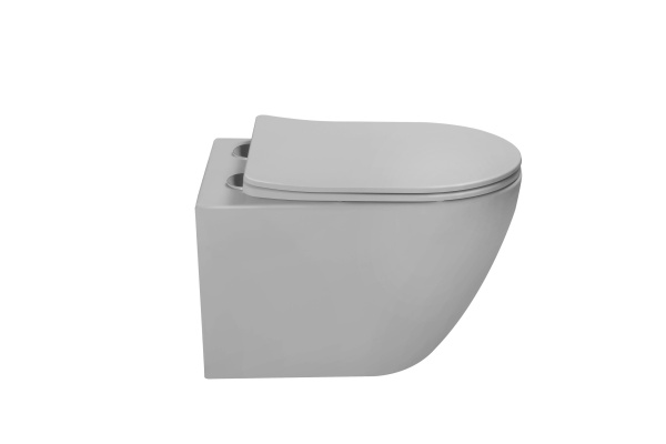 Унитаз подвесной Vincea Globo VT1-14TMG Tornado, цвет серый матовый, ультратонкое soft-close сиденье