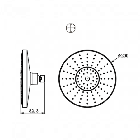 Верхний душ Bravat P70183CP-1-RUS