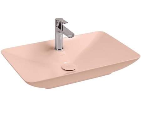 Раковина ISVEA SistemaY Clear накладная 644*395*125 1 цвет лососевый матовый 10SY50065SV-2S