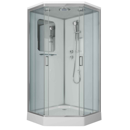 Душевая кабина Niagara Premium NG-6001-01D (90х90х220) низкий поддон(16 см),стекло прозрачное,4 места
