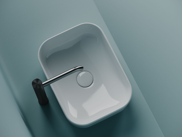 Умывальник чаша накладная прямоугольная Ceramicanova Element 400*305*140мм, Белый, CN5042