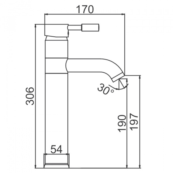 Смеситель для умывальника Ledeme H52 L1052-2 Хром