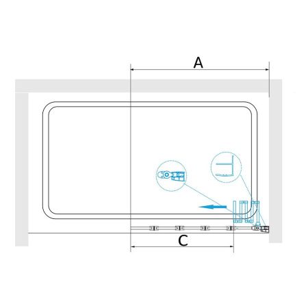 Шторка на ванну RGW SC-21 03112112-11 прозрачное стекло, хром