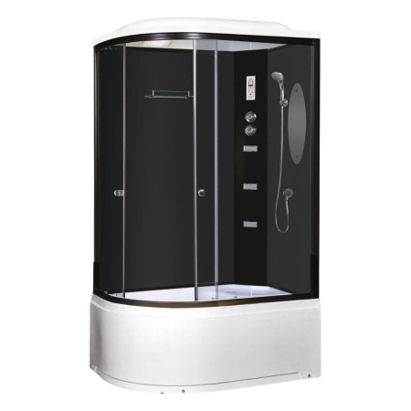 Душевая кабина Niagara Ultra NG-214-01RN (120х80х220) высокий поддон(48см),черный,стекло тонированное
