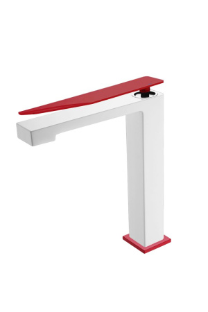 Смеситель для умывальника Boheme Q 142-CRR-Q2 Chrom Red