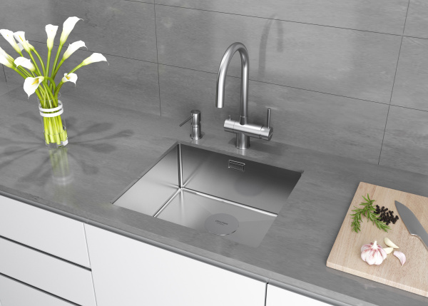 Мойка Paulmark NEXT 48 UNI PM214844-BS 440х480х200 мм, нержавеющая сталь, нержавеющая сталь