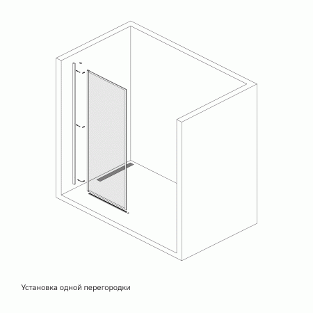 Душевая перегородка IDDIS Slide SLI8BS2i23 Walk In 120x195, черный