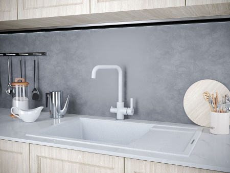 Смеситель для кухни Paulmark LOGAS Lo213021-310, серый