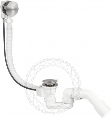 Сифон для ванны полуавтоматический FILARETE FL80 (Никель)