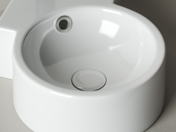 Умывальник подвесной угловой Ceramicanova Element 310*430*125мм, Белый, CN5019