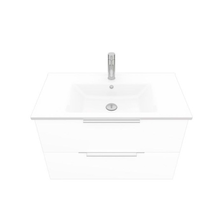 Тумба подвесная Laparet Focus 85 под умывальник Cerastyle Arte 85, белый глянец, LF-WCAB-85A-01