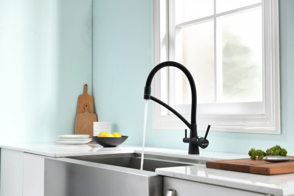 Смеситель для кухни Paulmark SIЕGEN Si213111-401TB, антрацит полностью