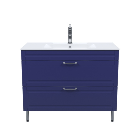 Тумба IDDIS с умывальником, напольная, 100 см, синий, Oxford (OXF10N1i95K)