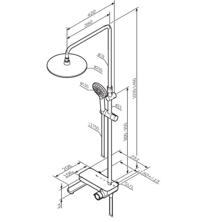 Душевая система AM.PM F0780700 Like