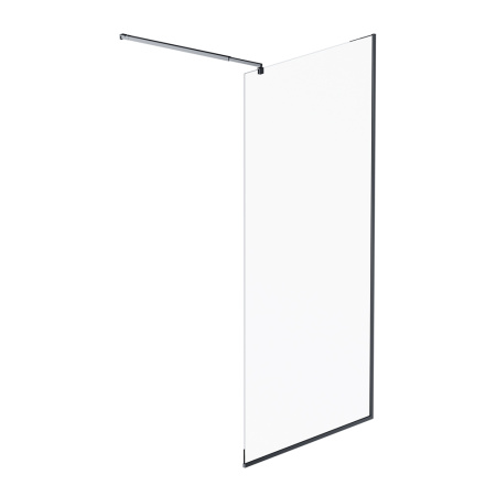 W84WI-100-F1-BTE Душевая перегородка AM.PM Func 100x200, стекло прозр. 8 мм + покрытие, профиль черный