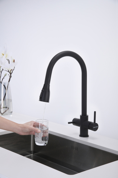 Смеситель для кухни Paulmark LANGE La214212-401, антрацит