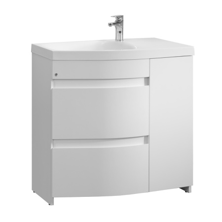 Тумба под умывальник Belux напольная Токио 80-02 Белый глянцевый, левый