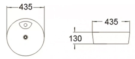 Раковина SantiLine SL-1066 43х43 белая