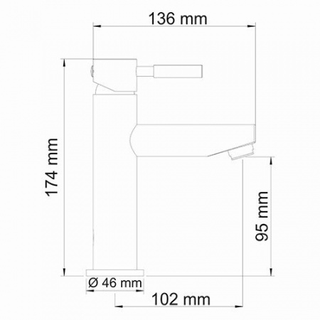 Смеситель для умывальника Wasserkraft Main 4104