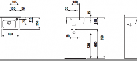 Умывальник Laufen Pro A 8169554001061 36x25x16