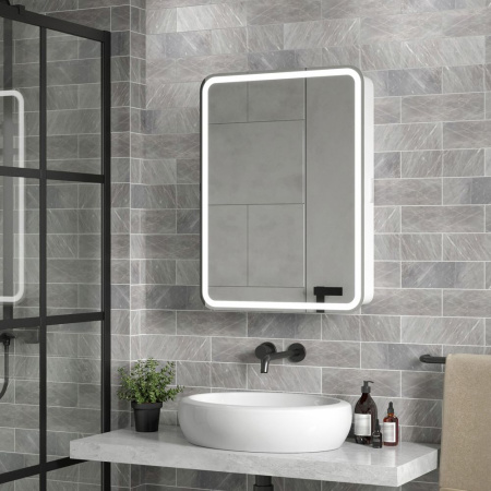 Зеркало-шкаф Reflexion Circle LED 550х800 RF2107SR