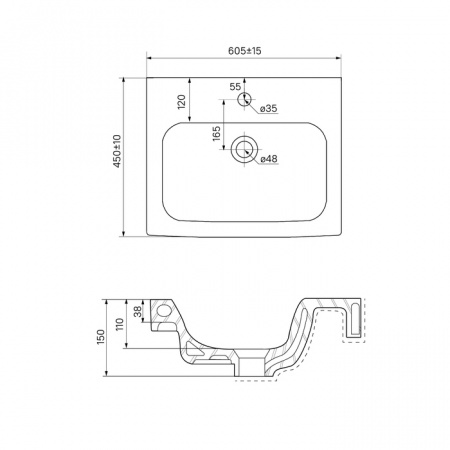 Тумба под умывальник IDDIS New Sena NSE60W2i95