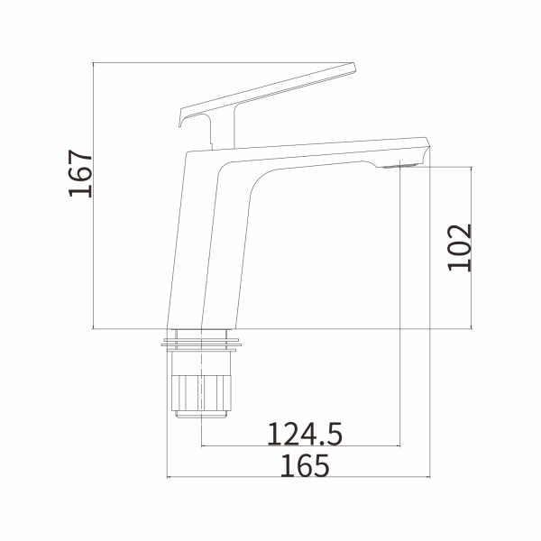 Смеситель для раковины FASHUN A1081-7, черный