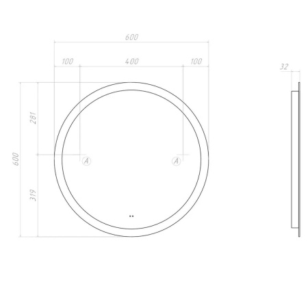 Зеркало VIGO Otti Classic 600