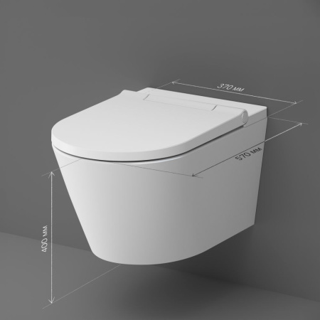 CCC501700SC Inspire подвесной унитаз с интегрированным электронным биде