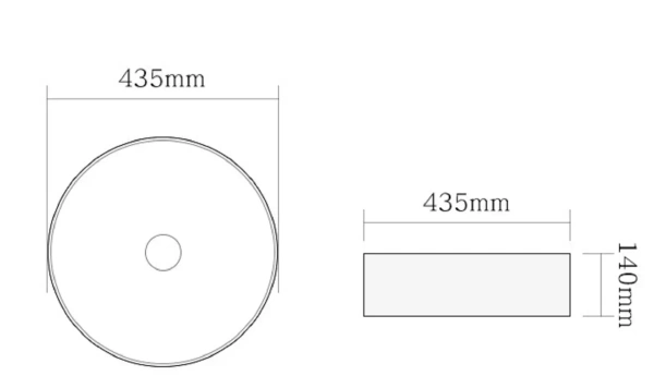 Раковина SantiLine SL-7003 44х44 серебряная