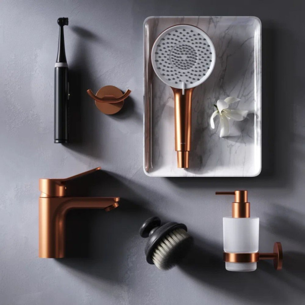 F85A02144 X-Joy Смеситель для умывальника AM.PM излив 100 мм, роз. золото