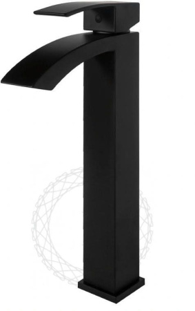 Cмеситель для раковины FILARETE Waterfall FL6010 (Черный матовый)