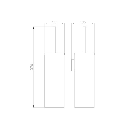 Туалетный ершик в комплекте WONZON & WOGHAND, Хром (WW-8929)