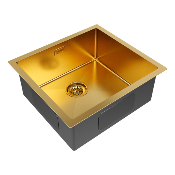 Мойка Paulmark GERBERG 48 UNI PM254844-BG 440х480х200 мм, нержавеющая сталь, брашированное золото