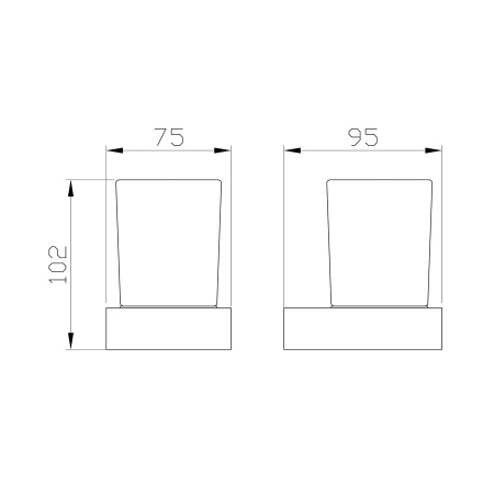 Стакан для зубных щеток с держателем WONZON & WOGHAND, Хром (WW-8321)