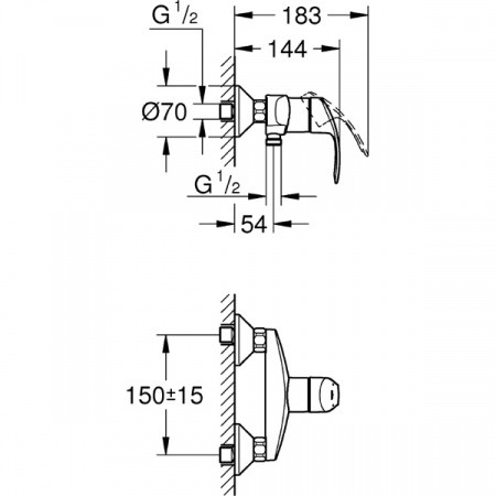 Смеситель для душа Grohe Eurosmart New 33555002