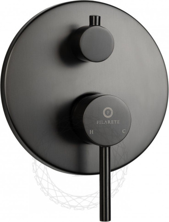 Душевая система скрытого монтажа FILARETE Roun FL1024 (Графит)
