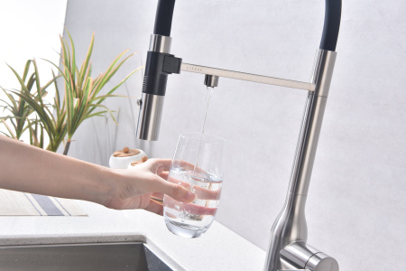 Смеситель для кухни Paulmark MAGNETO ONE Ma213188-BS, брашированная сталь