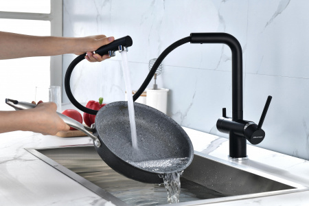 Смеситель для кухни Paulmark SERPENTINE Se213222-401(AN), антрацит