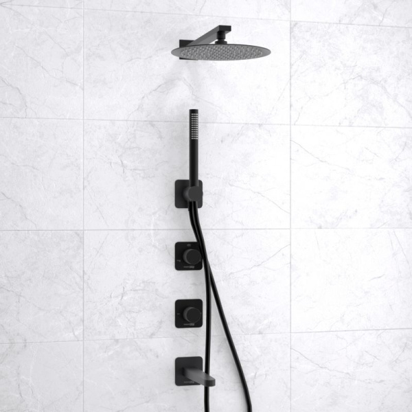 A5251.300.301.219.258.302.242.217 Встраиваемый комплект для ванны WasserKRAFT с верхней душевой насадкой, лейкой